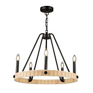 Perris 5-Light Chandelier in Black