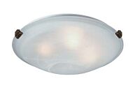 Clip Flush 3-Light Flush Mount Ceiling Light in Brunito