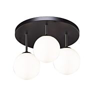 Artcraft Comet 3 Light Ceiling Light in Semi Matte Black