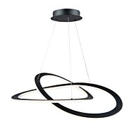 Artcraft Wave LED Chandelier in Black