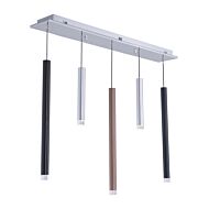 Artcraft Galiano LED Kitchen Island Light in Black, Copper, Satin Aluminum