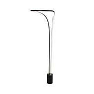 Artcraft Cortina LED Floor Lamp in Matte Black