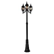 Artcraft Classico 3 Light Outdoor Post Light in Black