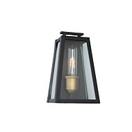 Artcraft Charlestown Outdoor Wall Light in Black, Vintage Gold