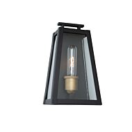 Artcraft Charlestown Outdoor Wall Light in Black, Vintage Gold