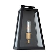 Artcraft Charlestown Outdoor Wall Light in Black, Vintage Gold