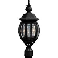 Artcraft Classico 3 Light Outdoor Post Light in Black