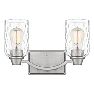 Acacia 2-Light Bathroom Vanity Light in Brushed Nickel