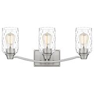 Acacia 3-Light Bathroom Vanity Light in Brushed Nickel