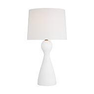 Constance One Light Table Lamp in Textured White by Visual Comfort Studio