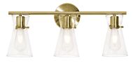 Amanda Three Light Vanity in Satin Brass by AFX Lighting