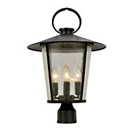 Crystorama Andover 4 Light 21 Inch Outdoor Post Light in Matte Black