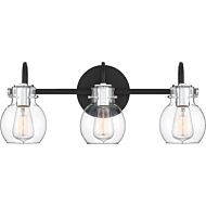 Quoizel Andrews 3 Light Bathroom Vanity Light in Earth Black