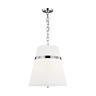 Cordtlandt 3 Light Pendant Light in Polished Nickel by Alexa Hampton