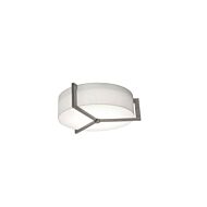 Apex Two Light Flush Mount in Linen White Weathered Grey by AFX Lighting