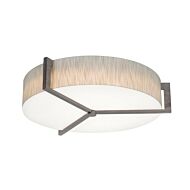 Apex Three Light Flush Mount in Jute Weathered Grey by AFX Lighting