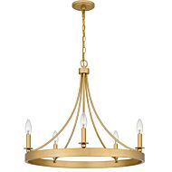 Aspyn Five Light Chandelier in Light Gold by Quoizel