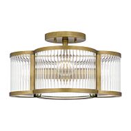 Aster Four Light SemiFlush Mount in Weathered Brass by Quoizel