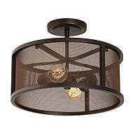 Austin Two Light Flush Mount in Bronze by AFX Lighting