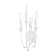 Cate 3-Light Wall Sconce in Gesso White