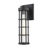 Mesa One Light Outdoor Wall Sconce in Textured Black by Troy Lighting