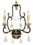 Troy Bordeaux 2 Light 21 Inch Wall Sconce in Parisian Bronze