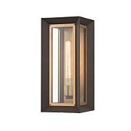 Lowry One Light Outdoor Wall Sconce in Textured BronzePatina Brass by Troy Lighting