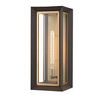 Lowry One Light Outdoor Wall Sconce in Textured BronzePatina Brass by Troy Lighting