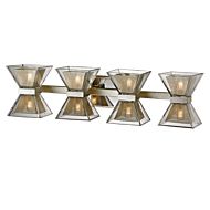 Troy Expression 8 Light 28 Inch Bathroom Vanity Light in Silver Leaf