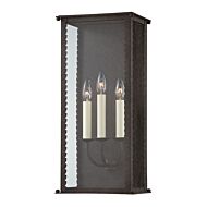Zuma 3-Light Outdoor Wall Sconce in French Iron