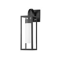 Pax One Light Outdoor Wall Sconce in Textured Black by Troy Lighting