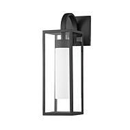 Pax One Light Outdoor Wall Sconce in Textured Black by Troy Lighting