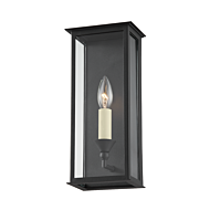 Chauncey One Light Outdoor Wall Sconce in Textured Black by Troy Lighting