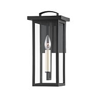 Eden One Light Outdoor Wall Sconce in Textured Black by Troy Lighting