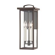 Eden Three Light Outdoor Wall Sconce in Textured Bronze by Troy Lighting