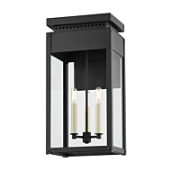 Braydan Three Light Outdoor Wall Sconce in Textured Black by Troy Lighting