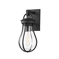 Bowie 1-Light Outdoor Wall Sconce in Texture Black