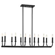 Crystorama Bailey 12 Light 49 Inch Chandelier in Matte Black