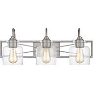 Bartley 3-Light Bathroom Vanity Light in Brushed Nickel