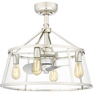 Barlow 4-Light Fandelier in Polished Nickel