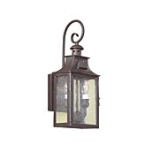 Troy Newton 2 Light 18 Inch Outdoor Wall Light in Old Bronze