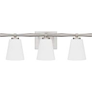 Brindley 3-Light Bathroom Vanity Light in Brushed Nickel