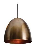 Brooklyn 1-Light Pendant in Antique Brass