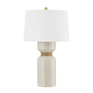 Mindy 1-Light Table Lamp in Aged Brass