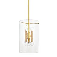 Barlow Six Light Lantern in Aged Brass by Hudson Valley