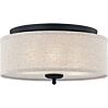 Blanche Three Light Flush Mount in Matte Black by Quoizel