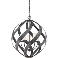 Quoizel Blacksmith 5 Light 26 Inch Pendant Light in Old Black Finish