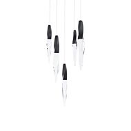 Kindjal LED Pendant in Black by Schonbek Beyond