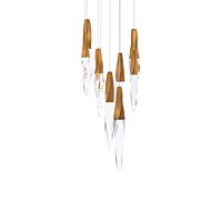 Kindjal LED Pendant in Aged Brass by Schonbek Beyond