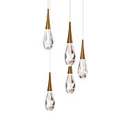 Hibiscus LED Pendant in Aged Brass by Schonbek Beyond